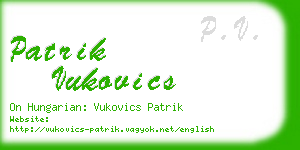 patrik vukovics business card